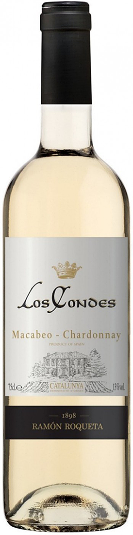 Вино Белое Сухое "Лос Кондес Макабео-Шардоне" 0,75 л 2019 г. (MW)