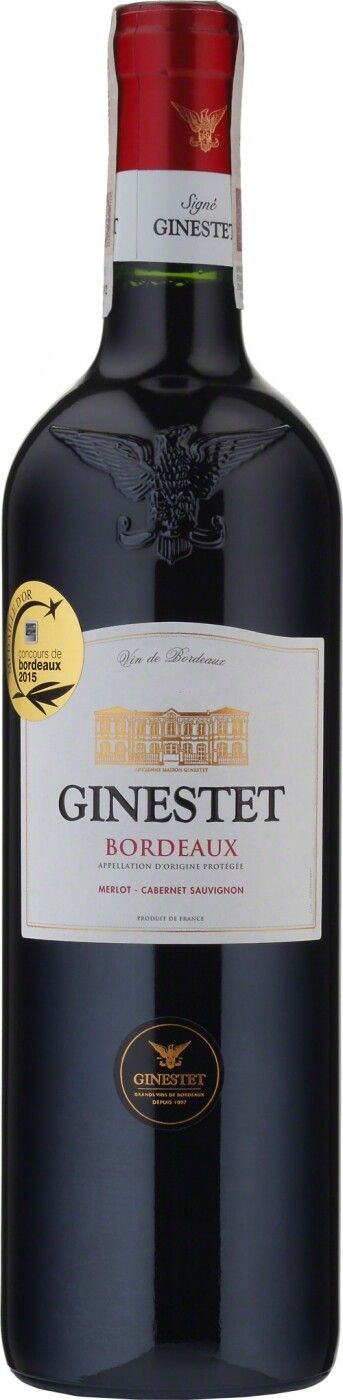 Вино Ginestet Bordeaux Rouge 2020 г. 0.75 л