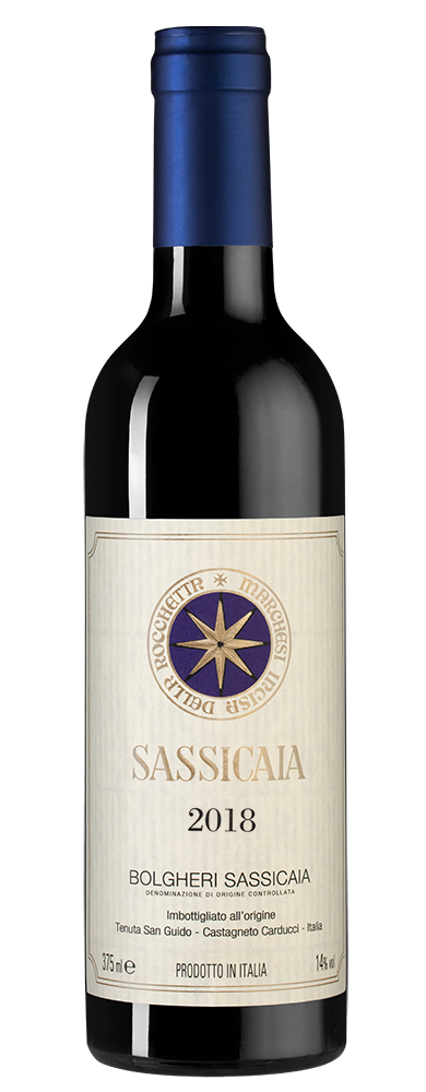 Вино Sassicaia 2018 г. 0.375 л