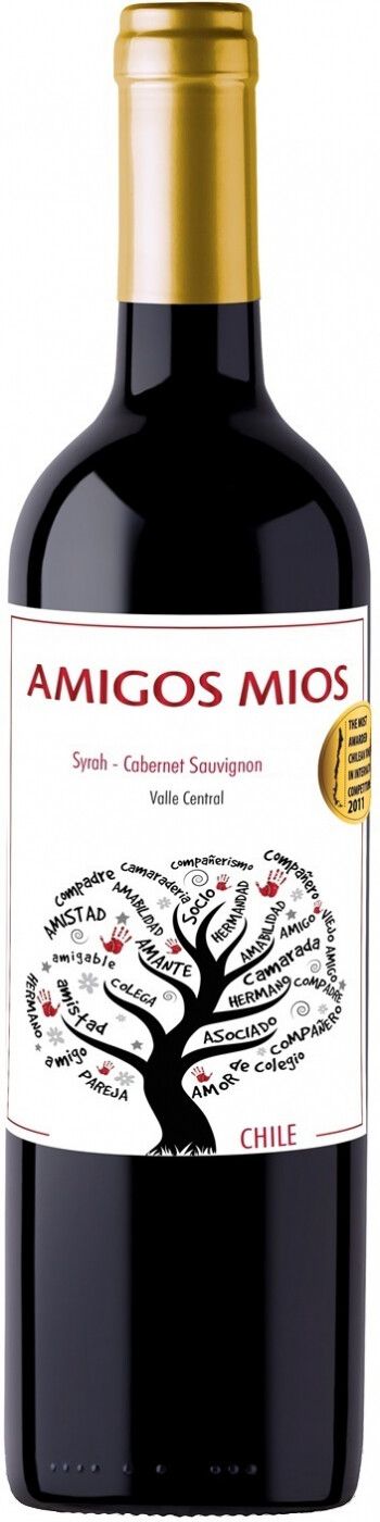 Вино Красное Сухое "Амигос Миос Сира-Каберне Совиньон" 0,75 л (MW)