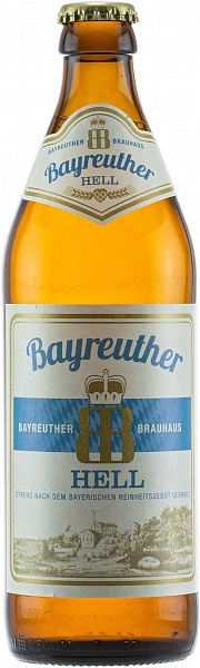 Пиво живое Bayreuther Hell Glass 0.5 л