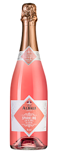 Розовое Брют Игристое вино безалкогольное Vina Albali Rose 2019 г. 0.75 л