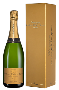 Белое Брют Шампанское Comtesse Marie de France Brut Millesime Grand Cru Bouzy 2008 г. 0.75 л Gift Box