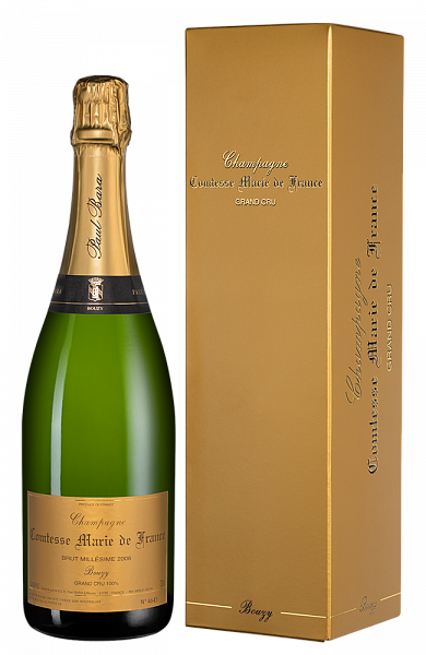 Шампанское Comtesse Marie de France Brut Millesime Grand Cru Bouzy 2008 г. 0.75 л Gift Box