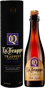 Пиво La Trappe Quadrupel Oak Aged Glass 0.375 л Gift Box