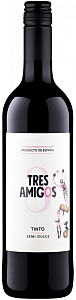 Красное Полусладкое Вино Tres Amigos Tinto Semi Dulce 0.75 л