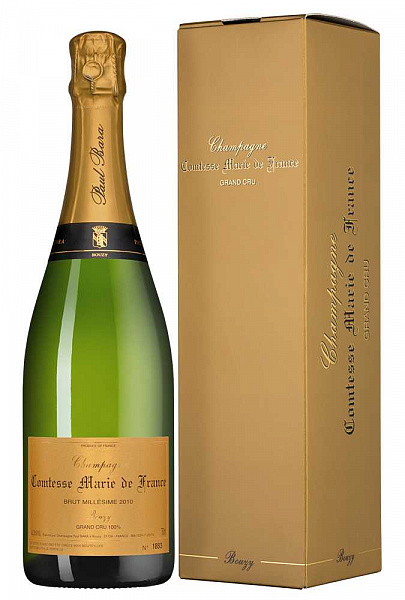 Шампанское Comtesse Marie de France Brut Millesime Grand Cru Bouzy 2012 г. 0.75 л Gift Box
