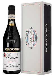 Вино Barolo Riserva Borgogno 1982 г. 0.75 л Gift Box