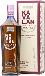 Виски Kavalan Concertmaster Sherry Cask Finish 0.7 л в подарочной упаковке