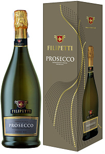 Белое Брют Игристое вино Filipetti Prosecco DOC 0.75 л в подарочной упаковке
