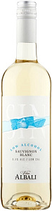 Белое Полусухое Вино безалкогольное Vina Albali Sauvignon Blanc 00 2020 г. 0.75 л Blue Design