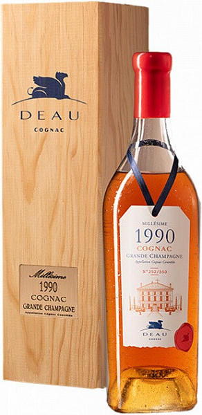 Коньяк Deau Millesime Cognac Grande Champagne 1990 0.7 л Gift Box