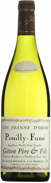 Вино Gitton Pere & Fils Clos Joanne d'Orion Pouilly Fume AOC 2019 г. 0.75 л