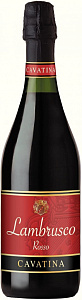 Красное Полусладкое Игристое вино Cavatina Lambrusco Rosso dell'Emilia IGT 0.75 л