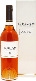 Арманьяк Maison Gelas Bas Armagnac 8 Years Old 0.7 л в подарочной упаковке
