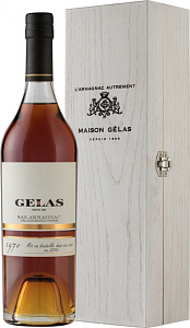 Арманьяк Maison Gelas Bas Armagnac 1962 г. 0.7 л в подарочной упаковке