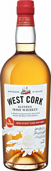 Виски West Cork Irish Stout Cask Matured Blended Irish 0.7 л