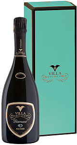 Белое Брют Игристое вино Villa Franciacorta Diamant Pas Dose Franciacorta 0.75 л Gift Box