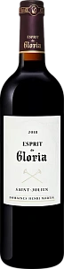 Красное Сухое Вино Esprit de Gloria Saint-Julien AOC Chateau Gloria 2018 г. 0.75 л