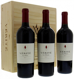 Красное Сухое Вино Verite Le Desir & La Joie & La Muse 3 Bottles 2019 г. 2.25 л в подарочной упаковке