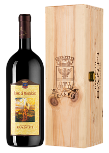 Красное Сухое Вино Castello Banfi Rosso di Montalcino 2019 г. 1.5 л Gift Box