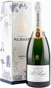 Белое Брют Шампанское Pol Roger Brut Reserve 1.5 л Gift Box