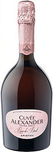 Розовое Экстра брют Игристое вино Aristov Cuvee Alexander Rose de Pinot Extra Brut 0.75 л Gift Box