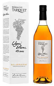 Арманьяк Domaine Tariquet Ugni Blanc Bas-Armagnac AOC 10 Years Old 0.7 л в подарочной упаковке