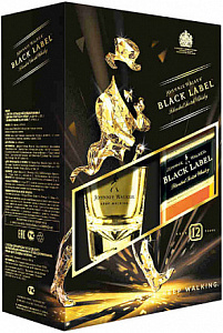 Виски Johnnie Walker Black Label со стаканом 0.7 л Gift Box