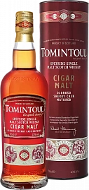 Виски Tomintoul Cigar Malt Speyside Single Malt Scotch Whisky 0.7 л в подарочной упаковке