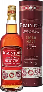 Виски Tomintoul Cigar Malt Speyside Single Malt Scotch Whisky 0.7 л в подарочной упаковке