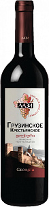 Красное Полусладкое Вино Лази Грузинское Крестьянское Красное 0.75 л