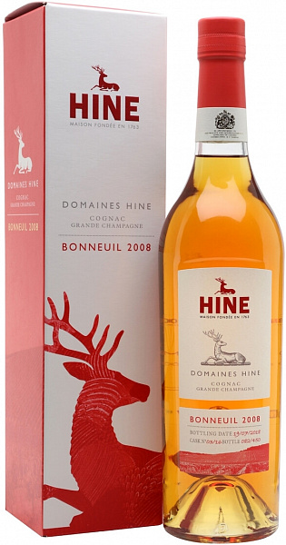 Коньяк Domaines Hine Bonneuil Grande Champagne 2008 г. 0.7 л Gift Box