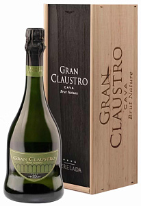 Белое Брют Игристое вино Cava Perelada Gran Claustro Gran Reserva Brut Nature 0.75 л в подарочной упаковке