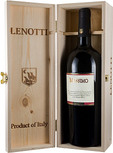 Красное Полусухое Вино Lenotti Massimo Rosso Veneto IGT 1.5 л в подарочной упаковке