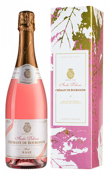 Игристое вино Cremant de Bourgogne Brut Terroir des Fruits Rose 2018 г. 0.75 л Gift Box
