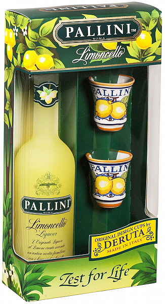 Ликер Pallini Limoncello 0.5 л Gift Box Set 2 Cups