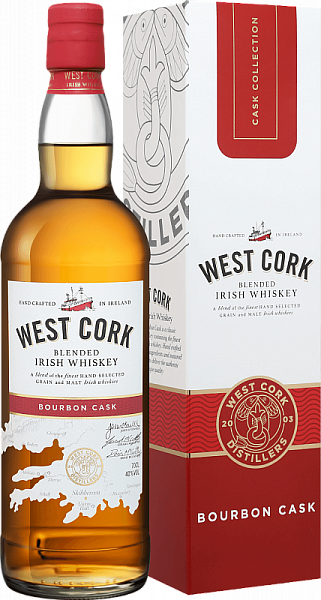 Виски West Cork Bourbon Cask Blended Irish 0.7 л Gift Box