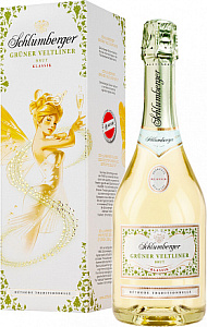 Белое Брют Игристое вино Schlumberger Gruner Veltliner Brut Klassik 0.75 л Gift Box