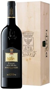 Красное Сухое Вино Brunello di Montalcino Poggio alle Mura 2018 г. 0.75 л в подарочной упаковке