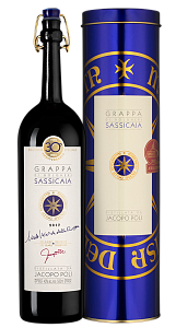 Граппа Grappa Sassicaia 2018 г. 0.5 л в подарочной упаковке