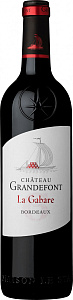 Красное Сухое Вино Chateau Grandefont La Gabare Bordeaux AOC 0.75 л