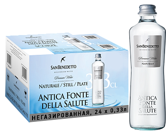Вода негазированная San Benedetto Antica Fonte Glass 0.33 л 24 шт.