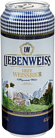 Пиво Liebenweiss Hefe-Weissbier Can 0.5 л