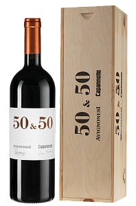 Красное Сухое Вино 50 & 50 2016 г. 1.5 л Gift Box