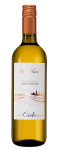 Белое Полусухое Вино Viamare Trebbiano Pinot Grigio Cielo Green Bottle 0.75 л