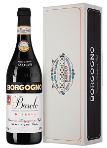 Красное Сухое Вино Barolo Riserva Borgogno 2005 г. 0.75 л Gift Box