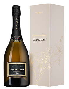Белое Брют Игристое вино Балаклава Шардоне Брют 0.75 л Gift Box
