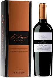 Вино Emporda DO Perelada 5 Finques Reserva 2016 г. 0.75 л Gift Box