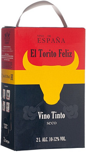 Красное Сухое Вино El Torito Feliz Tinto Seco 2 л